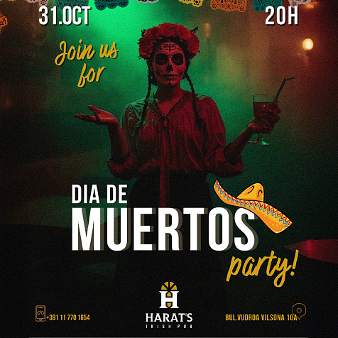 Día de Muertos Party at Harat’s Pub!